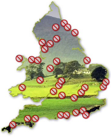 The Ramblers map of inaccessible Britain The Ramblers map of inaccessible Britain
