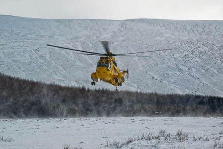 The RAF Sea King from RMB Chivenor flew the injured climber to hospital. Photo: Steve Evans CC-BY-SA-2.0