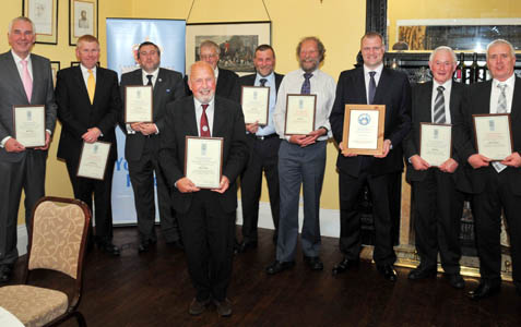 Harry Long, front, with fellow award winners at the North Yorkshire Police event