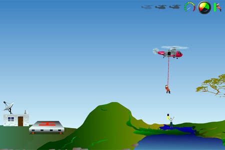 Rockface Rescue allows website visitors to practise their helicopter skills