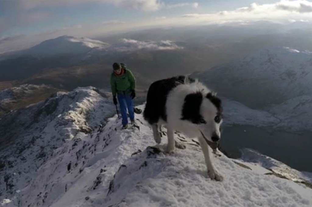 Crib Goch and Snowdon are in winter condition. Image: Rob Johnson