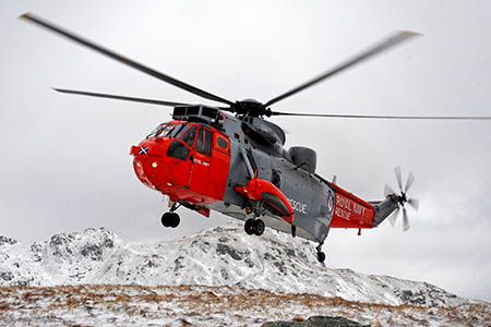 The Royal Navy Sea King again joined the search today. Photo: Stuart Hill/MoD