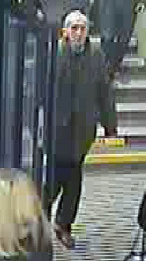 A CCTV image of Mr Lytton at Piccadilly Station