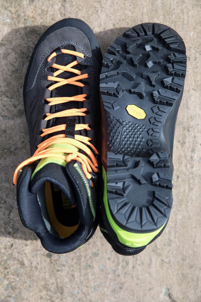 Salewa Mountain Trainer Mid GTX uppers and sole. Photo: Bob Smith/grough Salewa Mountain Trainer Mid GTX uppers and sole. Photo: Bob Smith/grough