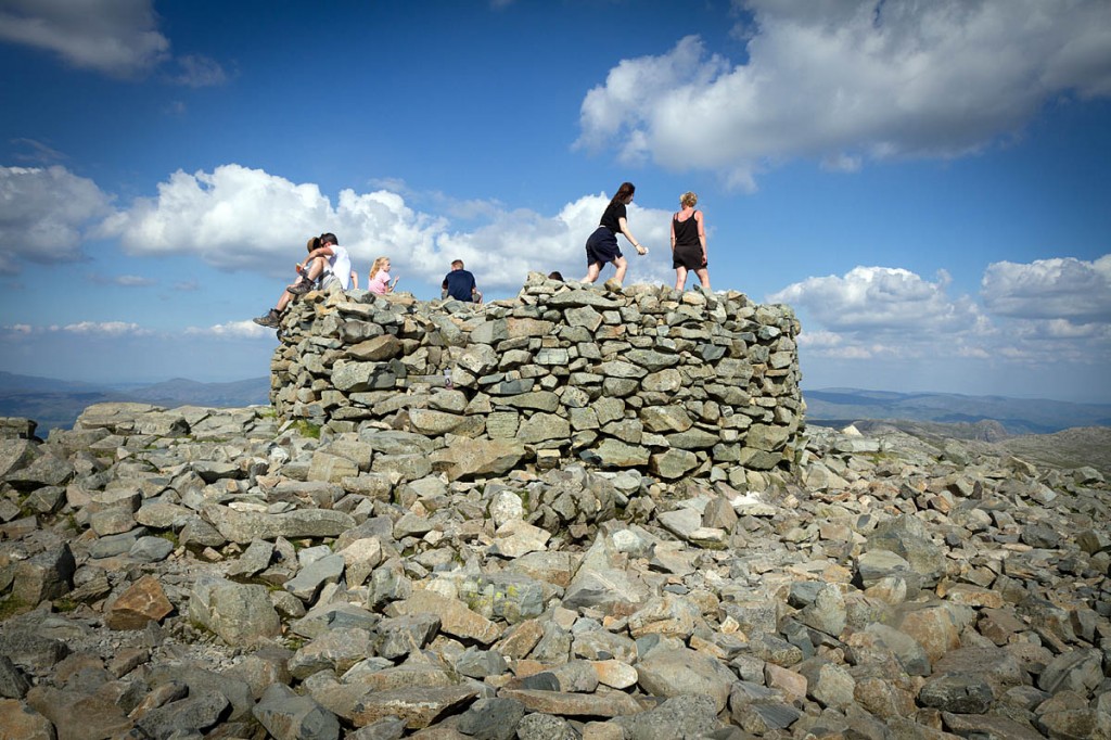 Walkers on the summit of Scafell Pike. Photo: Bob Smith/grough
