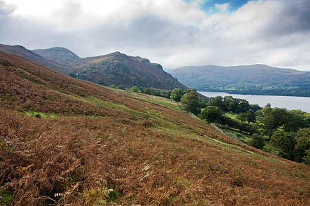 The man was walking between Glenridding and Howtown The man was walking between Glenridding and Howtown