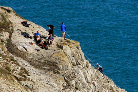 Climbing on the coast near Swanage, Dorset. Photo: Jim Champion CC-BY-SA-2.0