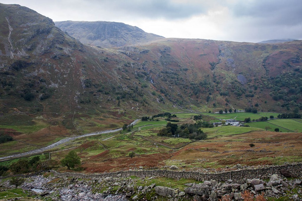 The man was seen walking on the path near Seathwaite