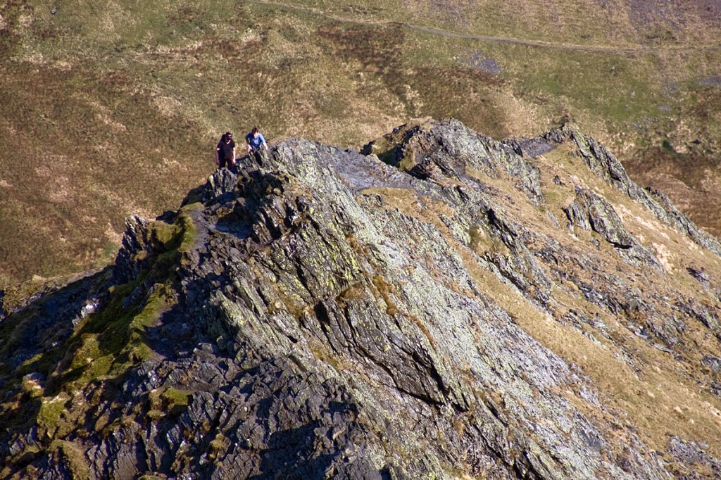 The two men became cragfast on Sharp Edge. Photo: Bob Smith/grough The two men became cragfast on Sharp Edge. Photo: Bob Smith/grough