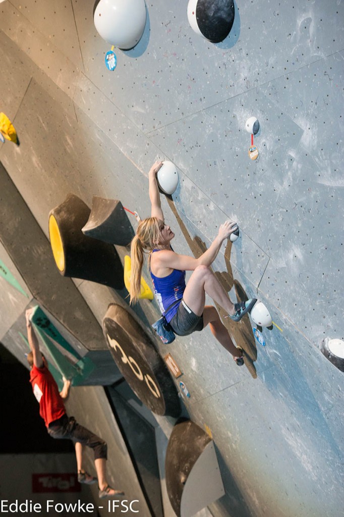 Shauna Coxsey in action at the Innsbruck event. Photo: Eddie Fowke/IFSC Shauna Coxsey in action at the Innsbruck event. Photo: Eddie Fowke/IFSC