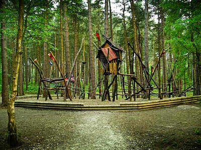 Robin Hood's hideout, a play area in Sherwood Pines. Photo: Lynne Kirton CC-BY-SA-2.0