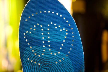 The front section of the insole is perforated to allow ventilation The front section of the insole is perforated to allow ventilation
