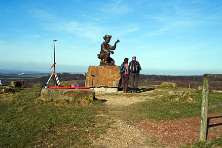 Silverhill, Nottinghamshire, with the surveyors' GPS antenna collecting height data Silverhill, Nottinghamshire, with the surveyors' GPS antenna collecting height data