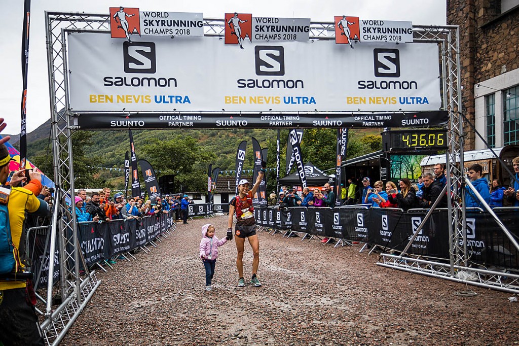 Ragna Dabats crosses the finish line with her daughter. Photo: No Limits Photography