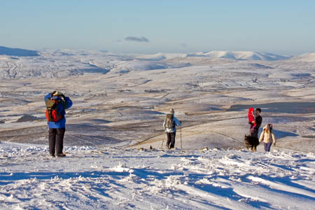 Family walks in the snow will burn off the Christmas calories