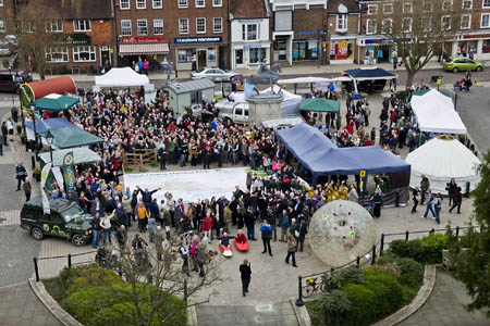 The gathering in Petersfield to celebrate the new park authority. Photo: ©Chris Pearsall Photography The gathering in Petersfield to celebrate the new park authority. Photo: ©Chris Pearsall Photography