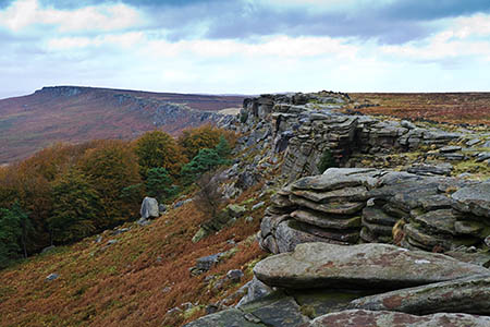One of the climbers fell at Stanage Edge One of the climbers fell at Stanage Edge