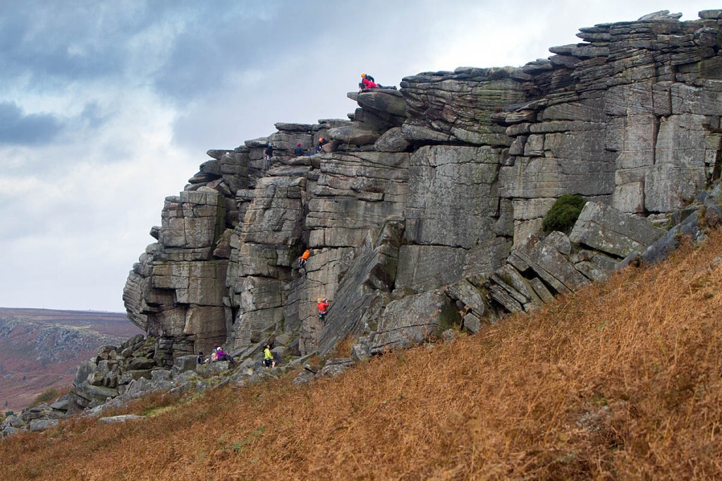 Stanage Edge is one of the Peak District's most popular climbing crags Stanage Edge is one of the Peak District's most popular climbing crags