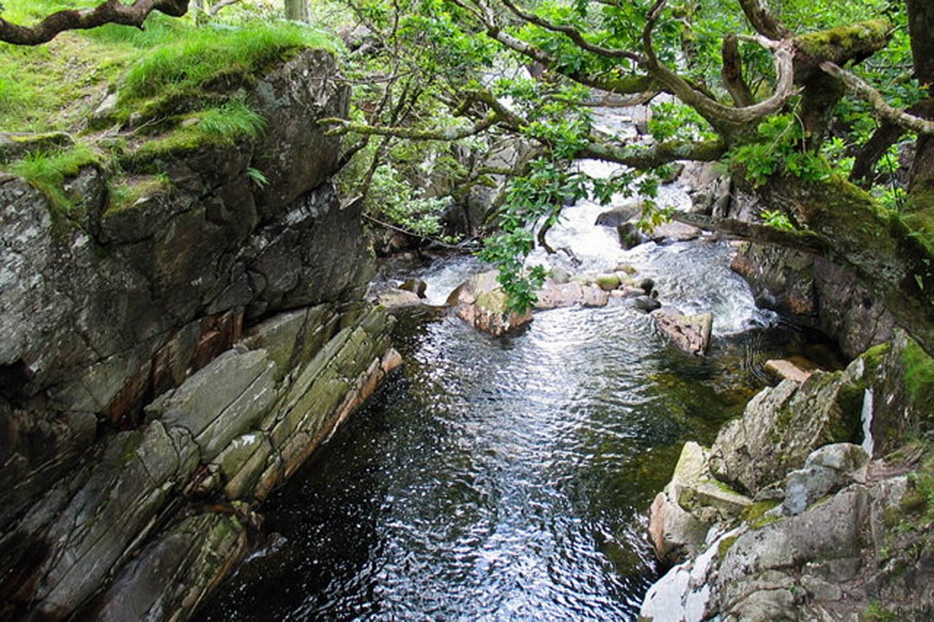 The dog fell into the Steall Gorge. Photo: Johnny Durnan CC-BY-SA-2.0 The dog fell into the Steall Gorge. Photo: Johnny Durnan CC-BY-SA-2.0