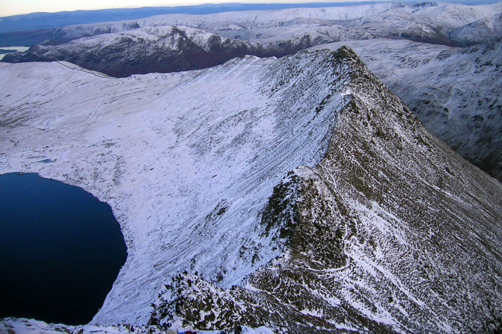 The rucksack was found near Striding Edge The rucksack was found near Striding Edge