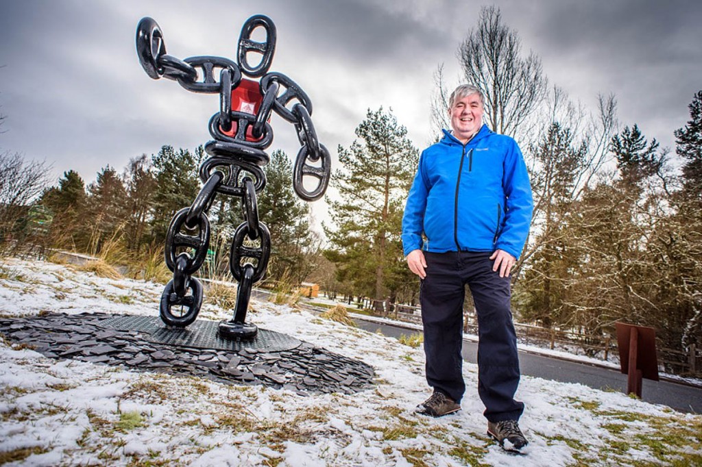 The Highland Wanderer with its creator Stanley Brooks. Photo: Tim Winterburn