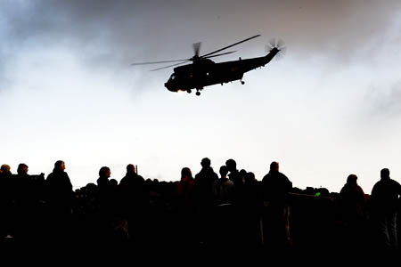 Two Sea King helicopters will be on duty. Photo: Sergeant Adrian Harlen/MoD/Crown Copyright Two Sea King helicopters will be on duty. Photo: Sergeant Adrian Harlen/MoD/Crown Copyright