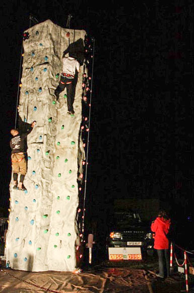 The two climbers at work through the night The two climbers at work through the night