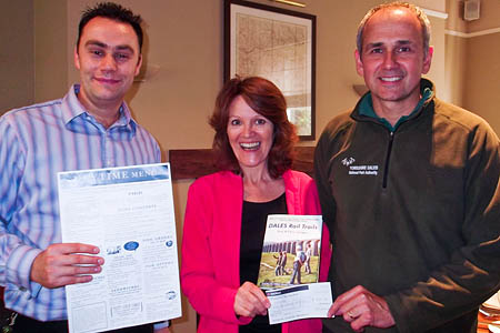 Ian Pilcher, Chris Grogan and Steve Hastie, right, in the restaurant at the Lion in Settle Ian Pilcher, Chris Grogan and Steve Hastie, right, in the restaurant at the Lion in Settle