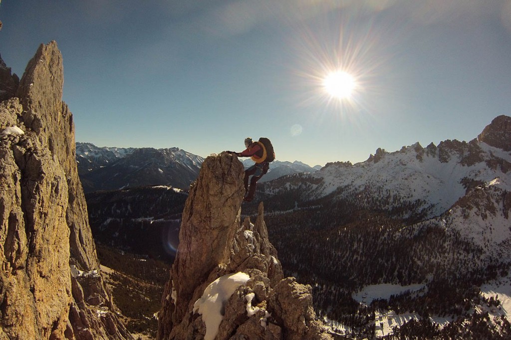 Tom Ballard in action in the Dolomites. Photo: Ballard Images Tom Ballard in action in the Dolomites. Photo: Ballard Images