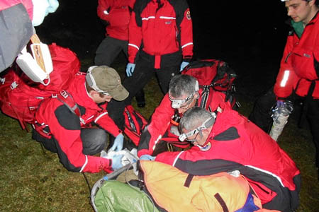 Rescuers at the scene on Minch Moor. Photo: Tweed Valley Mountain Rescue Team Rescuers at the scene on Minch Moor. Photo: Tweed Valley Mountain Rescue Team