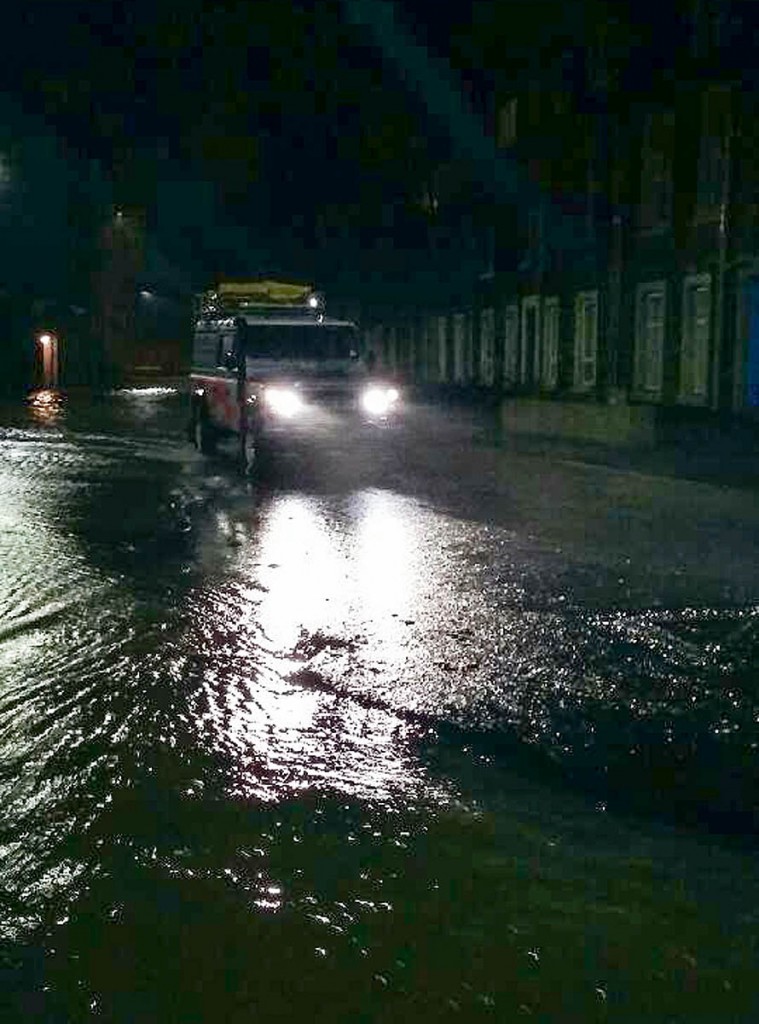 One of the Tweed Valley team's vehicles in action during the floods. Photo: Tweed Valley MRT