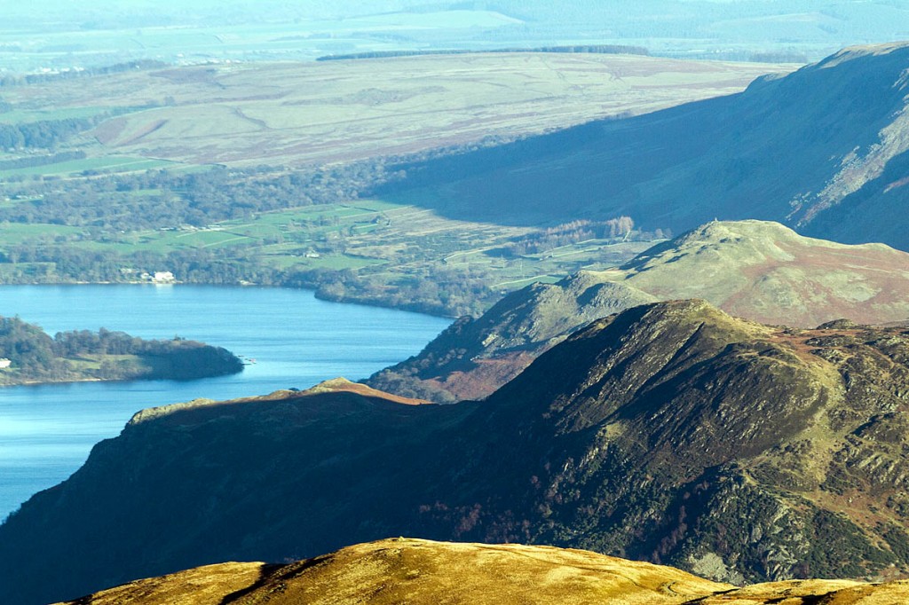 The man came off his bike on a route above Ullswater The man came off his bike on a route above Ullswater
