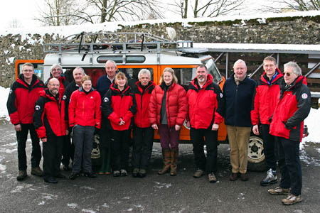The High Sheriff, centre, joins team members at their base The High Sheriff, centre, joins team members at their base