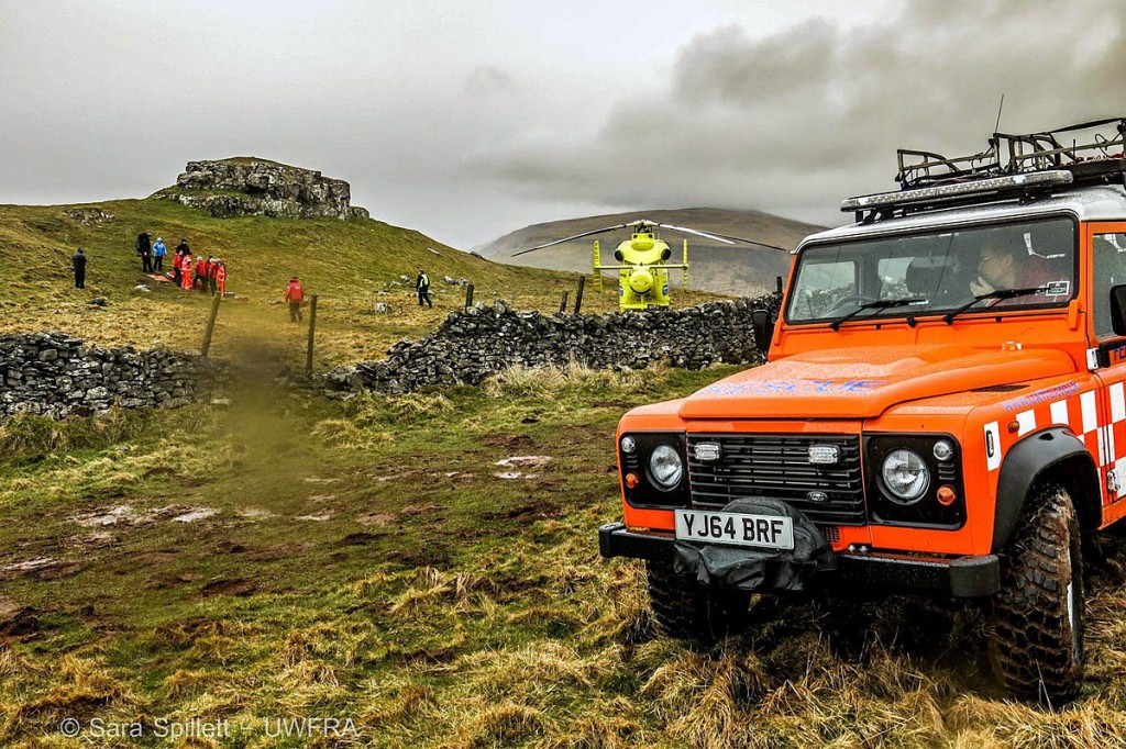 Rescuers at the scene at Conistone Pie. Photo: Sara Spillet/UWFRA Rescuers at the scene at Conistone Pie. Photo: Sara Spillet/UWFRA