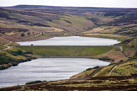 The reservoirs and moors of Walshaw Dean, above Hebden Bridge