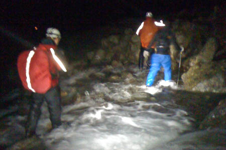 Rescuers in action during the Scafell Pike incident Rescuers in action during the Scafell Pike incident