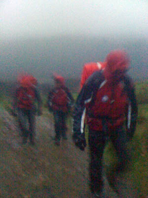 Wasdale MRT members head out to the lost couple Wasdale MRT members head out to the lost couple