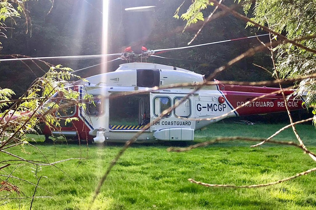 The Coastguard helicopter was stood down due to conditions at the site. Photo: Western Beacons MSRT