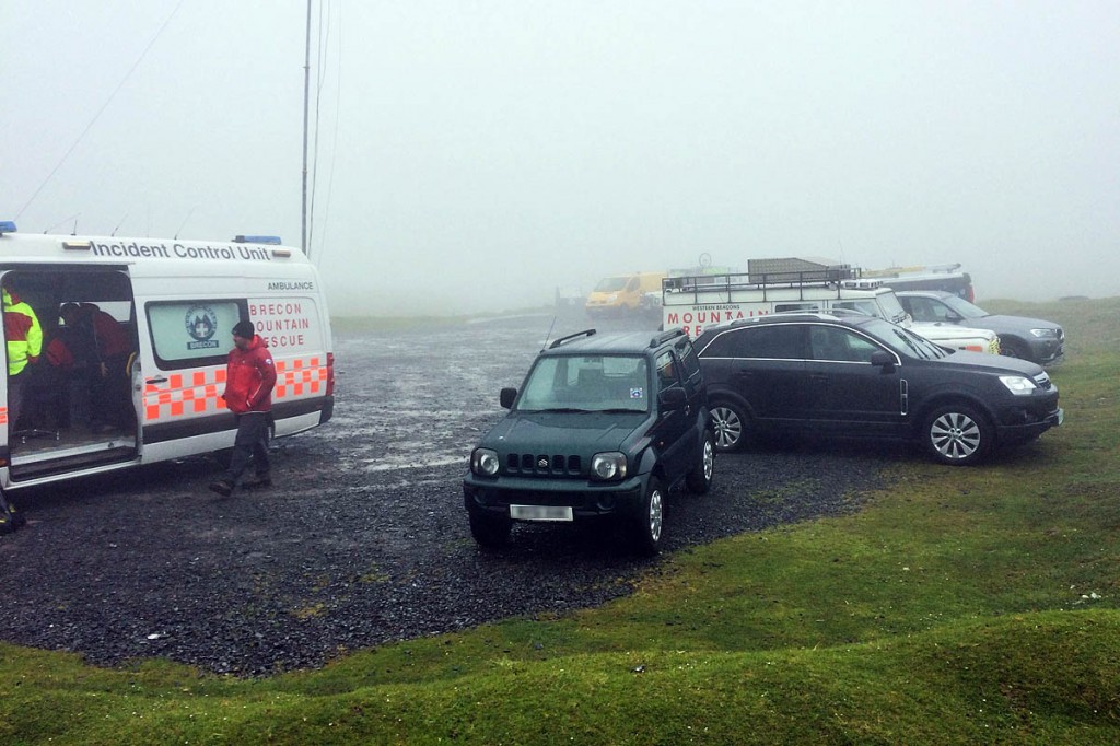 Rescuers said visibility was no more than 20m. Photo: Western Beacons MSRT