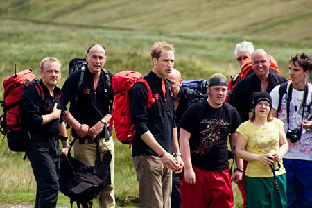 Prince William during his visit to Helvellyn with members of mountain rescue teams and the Centrepoint charity Prince William during his visit to Helvellyn with members of mountain rescue teams and the Centrepoint charity