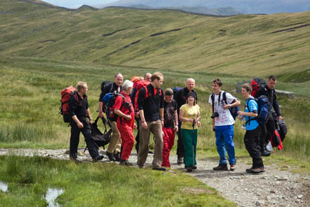 Members of Centrepoint walk to Helvellyn's summit with Prince William and Lake District mountain rescuers at last year's event