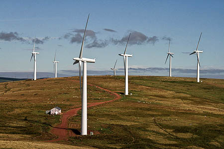 A windfarm in the Scottish Borders. Photo: Walter Baxter CC-BY-SA-2.0