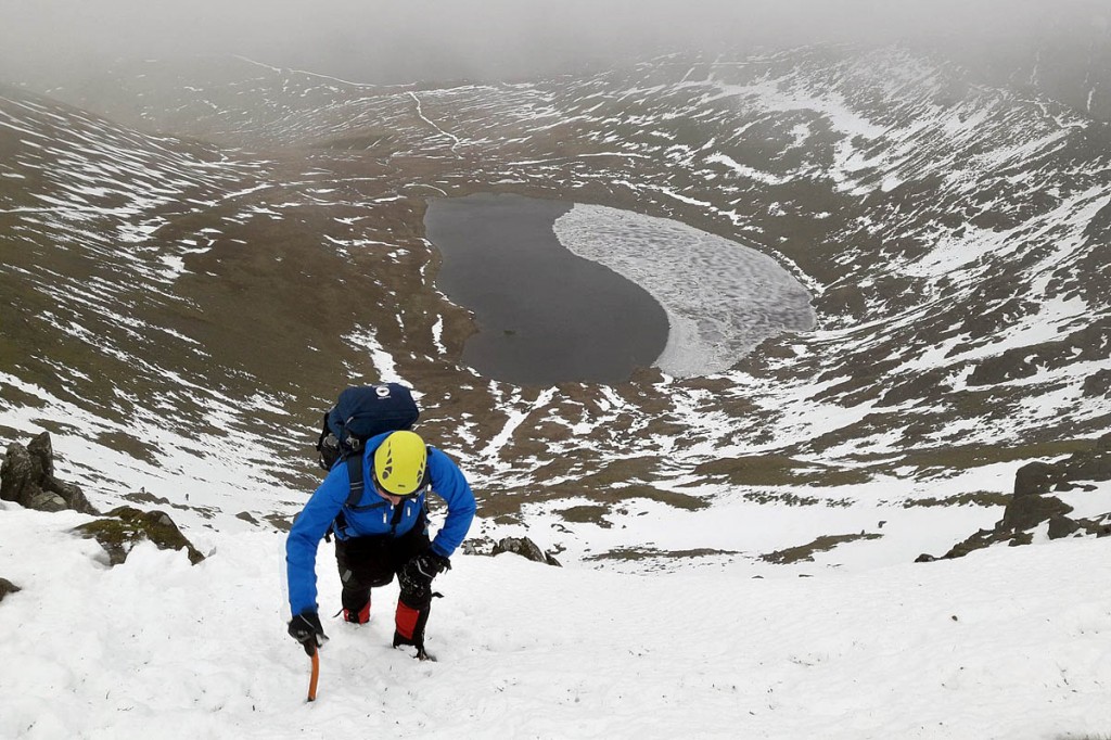 Bob Smith wheezes up Swirral Edge during the course. Photo: Zac Poulton/Lake District NPA Bob Smith wheezes up Swirral Edge during the course. Photo: Zac Poulton/Lake District NPA