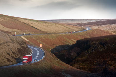 The Woodhead Pass is one of the roads closed due to winter conditions The Woodhead Pass is one of the roads closed due to winter conditions
