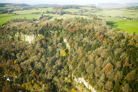 Wyndcliff's crags are heavily wooded. Photo: Pete Randall-Cook CC-BY-SA-2.0 Wyndcliff's crags are heavily wooded. Photo: Pete Randall-Cook CC-BY-SA-2.0