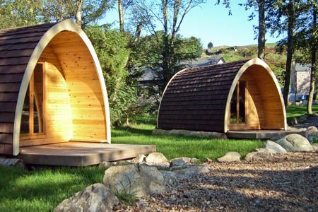 The camping pods at Grinton Lodge The camping pods at Grinton Lodge