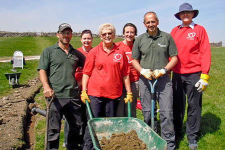 From left: Three Peaks ranger Ian Middleton, Denise Armstrong, Barbara Harpham, Amy Smith, Three Peaks project manager Steve Hastie and Michael Clark From left: Three Peaks ranger Ian Middleton, Denise Armstrong, Barbara Harpham, Amy Smith, Three Peaks project manager Steve Hastie and Michael Clark